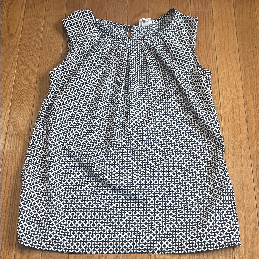 Merona Black and White Geometric Blouse